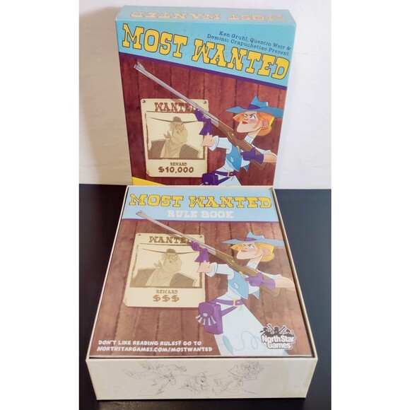 Board Game "Most Wanted" North Star Games Opened Box, Unused Contents NOB - Picture 9 of 13